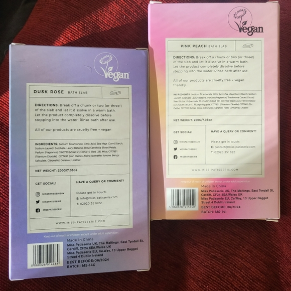 Miss Patisserie Dusk Rose & Pink Peach Bath Slab - Picture 3 of 3